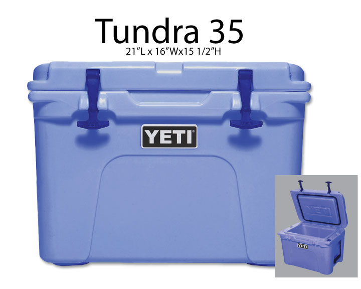 yeti tundra 35 cooler ice blue